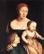 HOLBEIN, Hans the Younger The Artist's Family sf painting